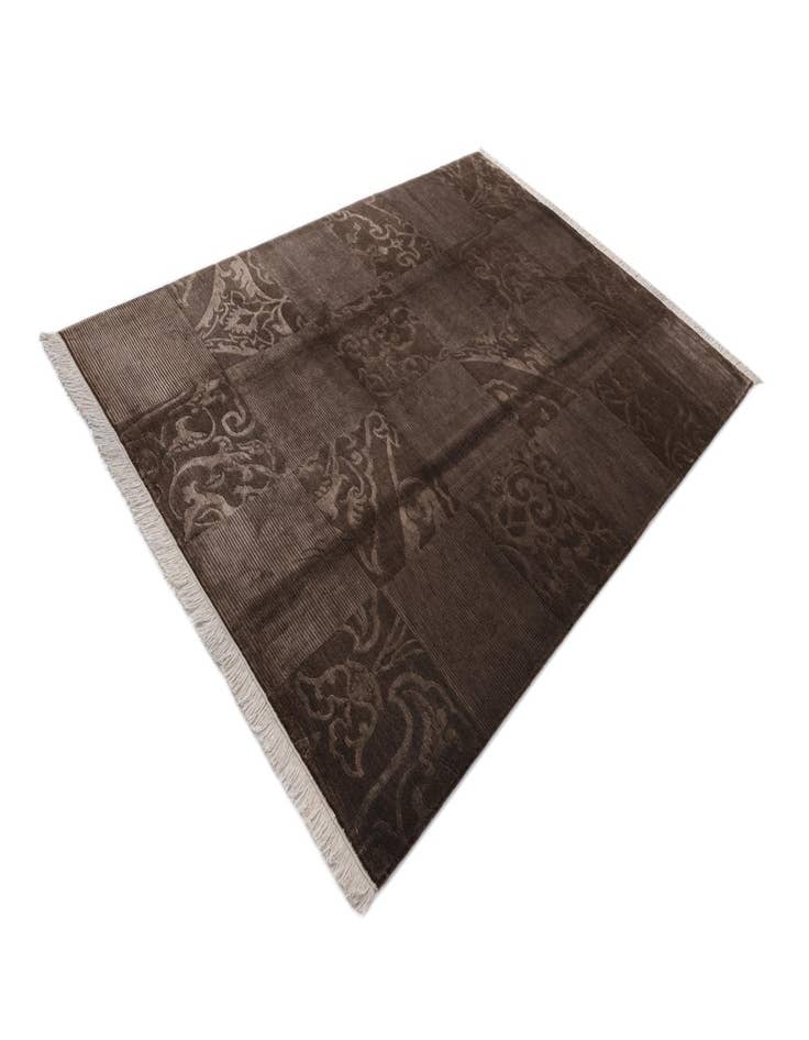 Detail image of  6' 8 x 10'  Hand Knotted Darya Wool Rug