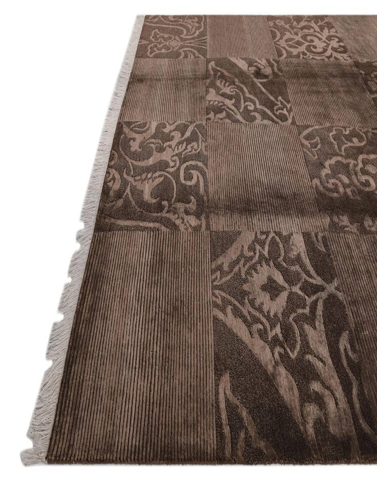 Detail image of  6' 8 x 10'  Hand Knotted Darya Wool Rug