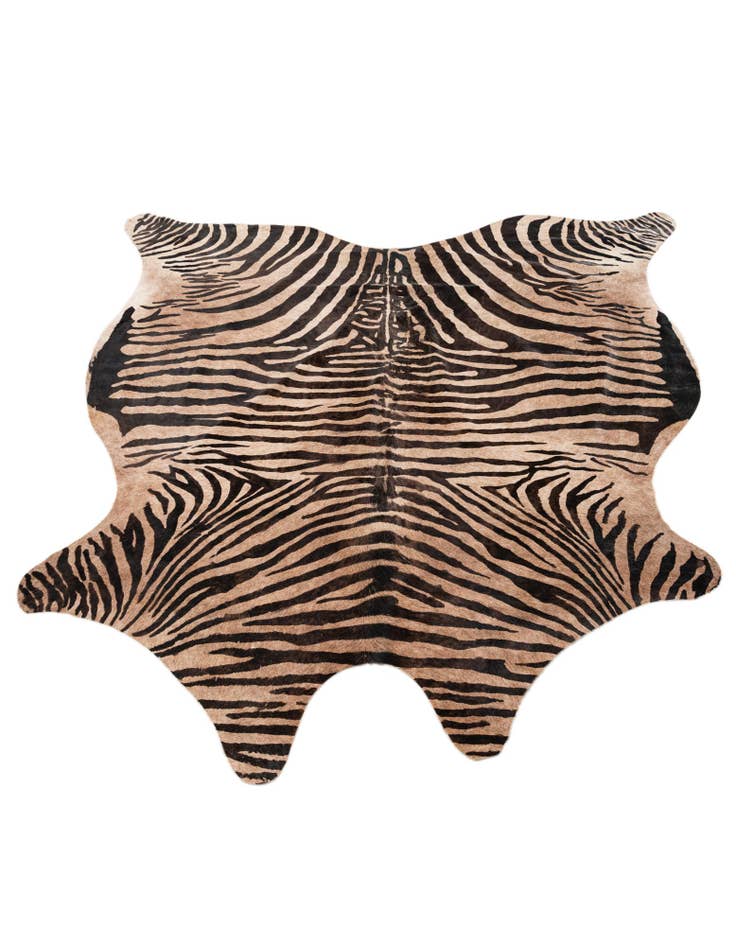 Detail image of  6' 4 x 6' 7 Cowhide Leather Freeform Rug