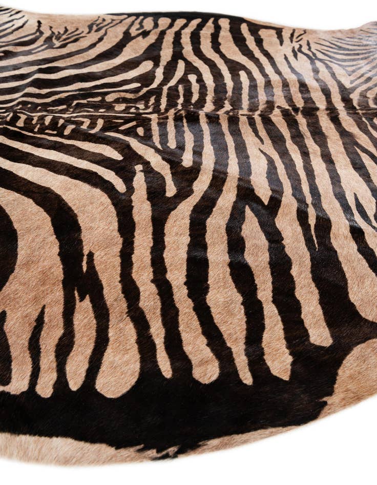 Detail image of  6' 4 x 6' 7 Cowhide Leather Freeform Rug