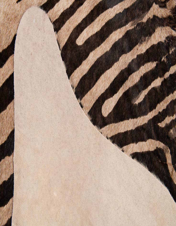 Detail image of  6' 4 x 6' 7 Cowhide Leather Freeform Rug