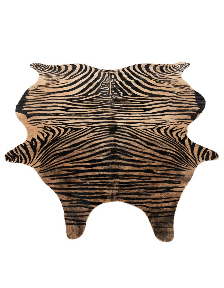 Detail image of  6' x 7' 2 Cowhide Leather Freeform Rug