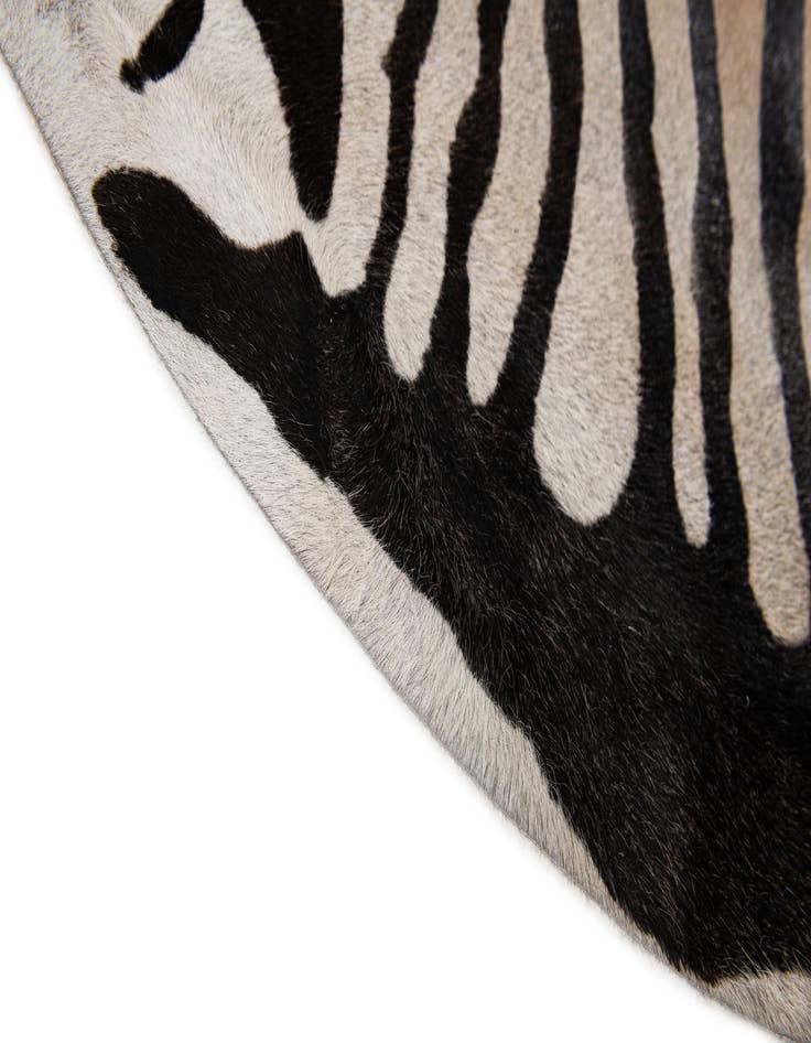 Detail image of  6' 6 x 6' 9 Cowhide Leather Freeform Rug