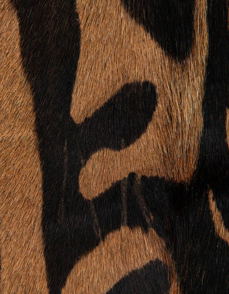 Detail image of  6' 6 x 6' 9 Cowhide Leather Freeform Rug