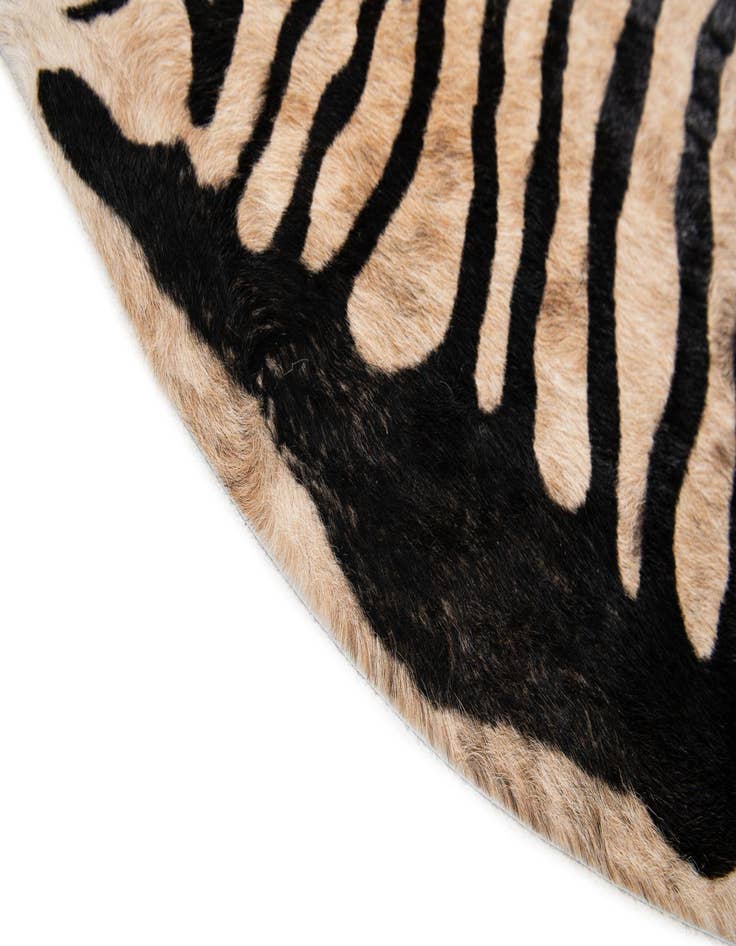 Detail image of  6' 6 x 7' Cowhide Leather Freeform Rug