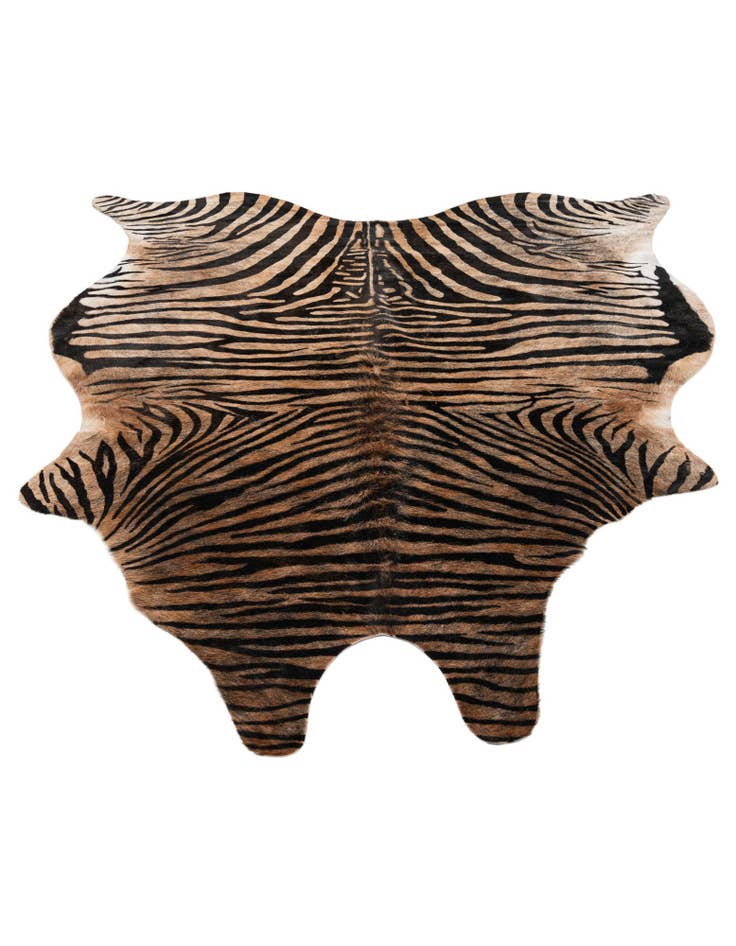 Detail image of  6' 2 x 6' 8 Cowhide Leather Freeform Rug