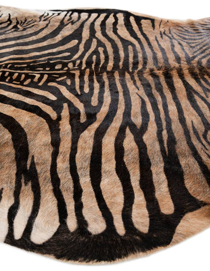 Detail image of  6' 2 x 6' 8 Cowhide Leather Freeform Rug