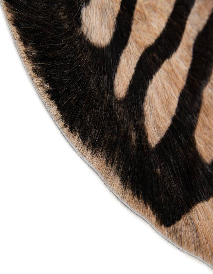 Detail image of  6' 2 x 6' 8 Cowhide Leather Freeform Rug