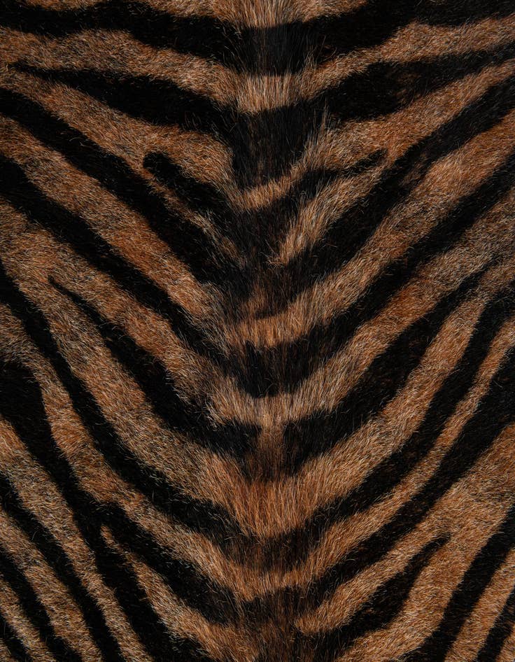 Detail image of  6' 2 x 6' 8 Cowhide Leather Freeform Rug