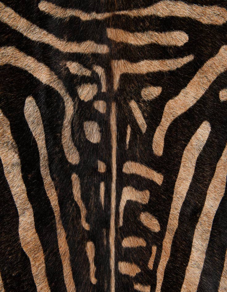 Detail image of  6' 2 x 6' 8 Cowhide Leather Freeform Rug