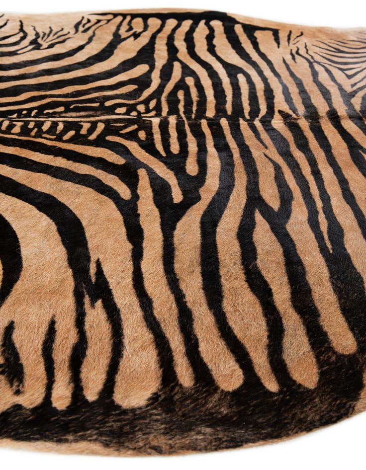 Detail image of  6' 3 x 7' 2 Cowhide Leather Freeform Rug