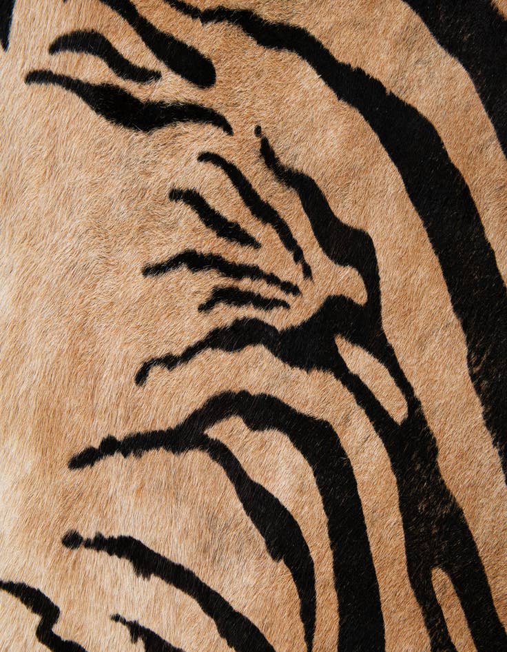Detail image of  6' 3 x 7' 2 Cowhide Leather Freeform Rug
