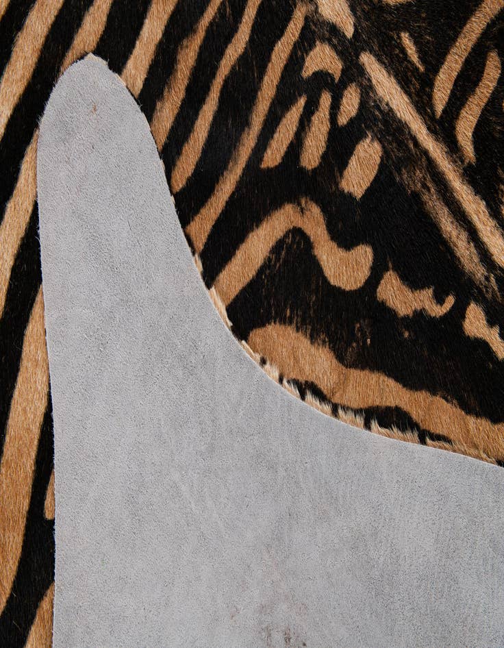 Detail image of  6' 3 x 7' 2 Cowhide Leather Freeform Rug