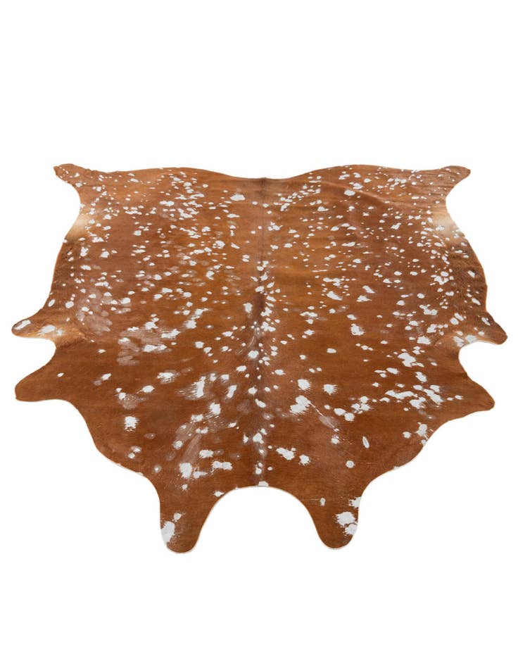 Detail image of  6' 1 x 6' 5 Cowhide Leather Freeform Rug