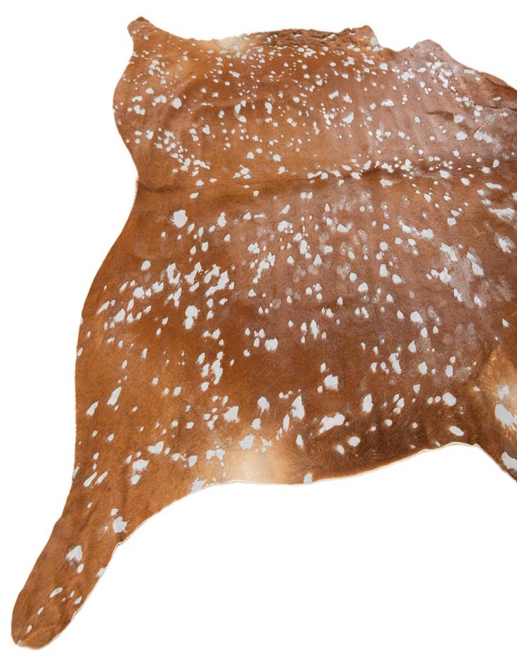 Detail image of  6' 1 x 6' 5 Cowhide Leather Freeform Rug