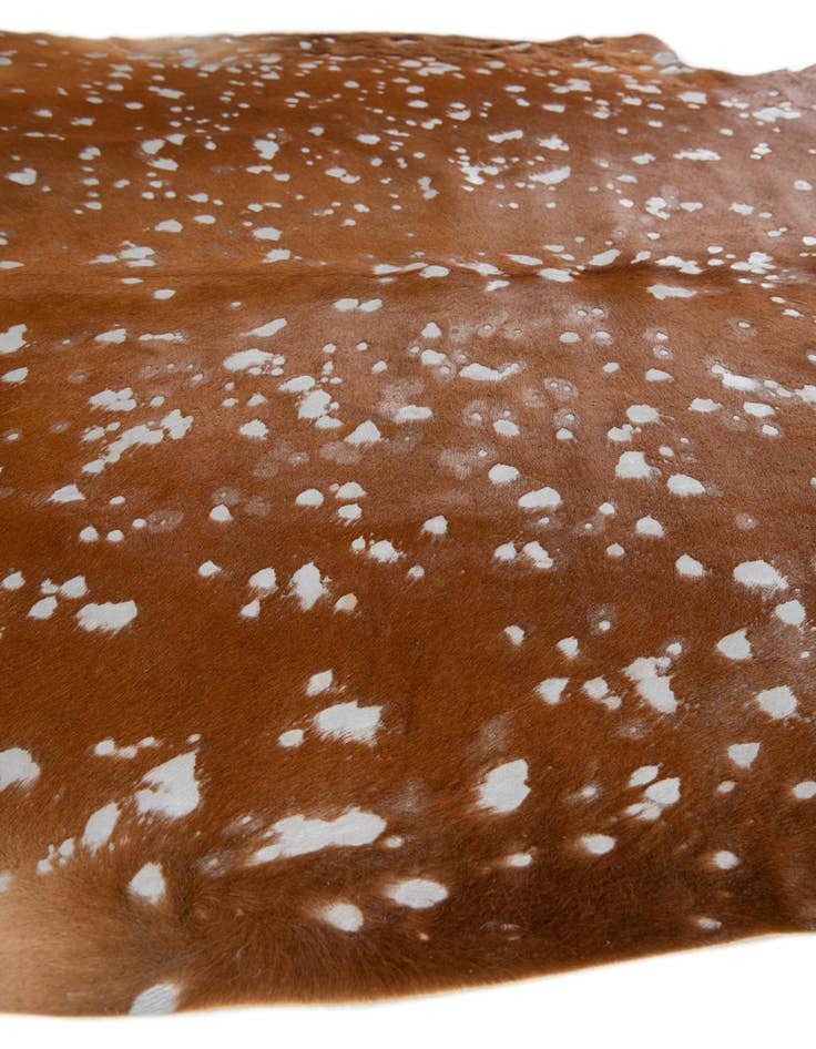 Detail image of  6' 1 x 6' 5 Cowhide Leather Freeform Rug