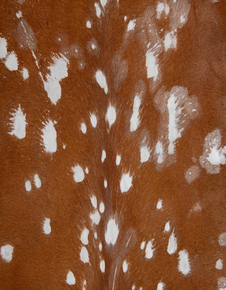 Detail image of  6' 1 x 6' 5 Cowhide Leather Freeform Rug