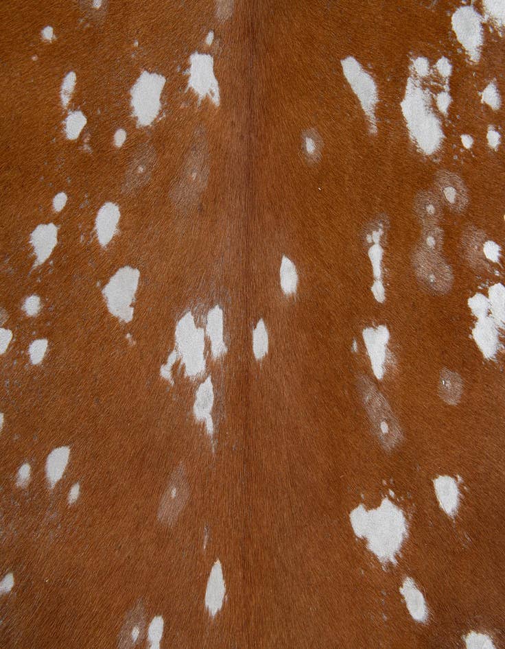 Detail image of  6' 1 x 6' 5 Cowhide Leather Freeform Rug