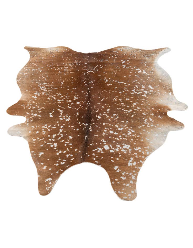 Detail image of  5' 9 x 6' 10 Cowhide Leather Freeform Rug