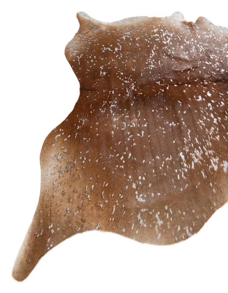 Detail image of  5' 9 x 6' 10 Cowhide Leather Freeform Rug