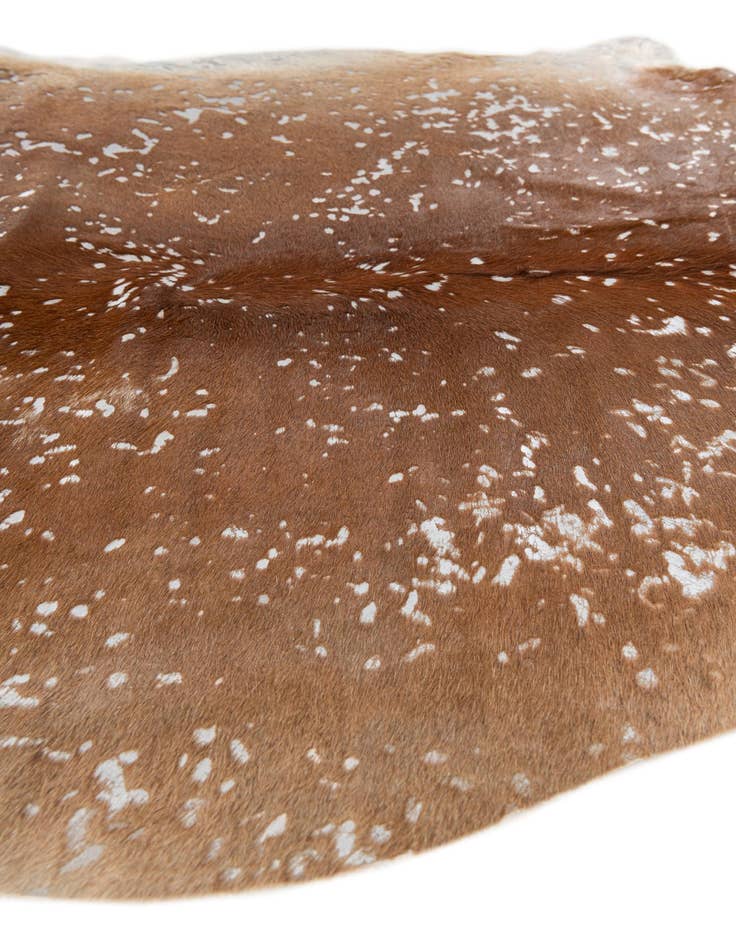 Detail image of  5' 9 x 6' 10 Cowhide Leather Freeform Rug