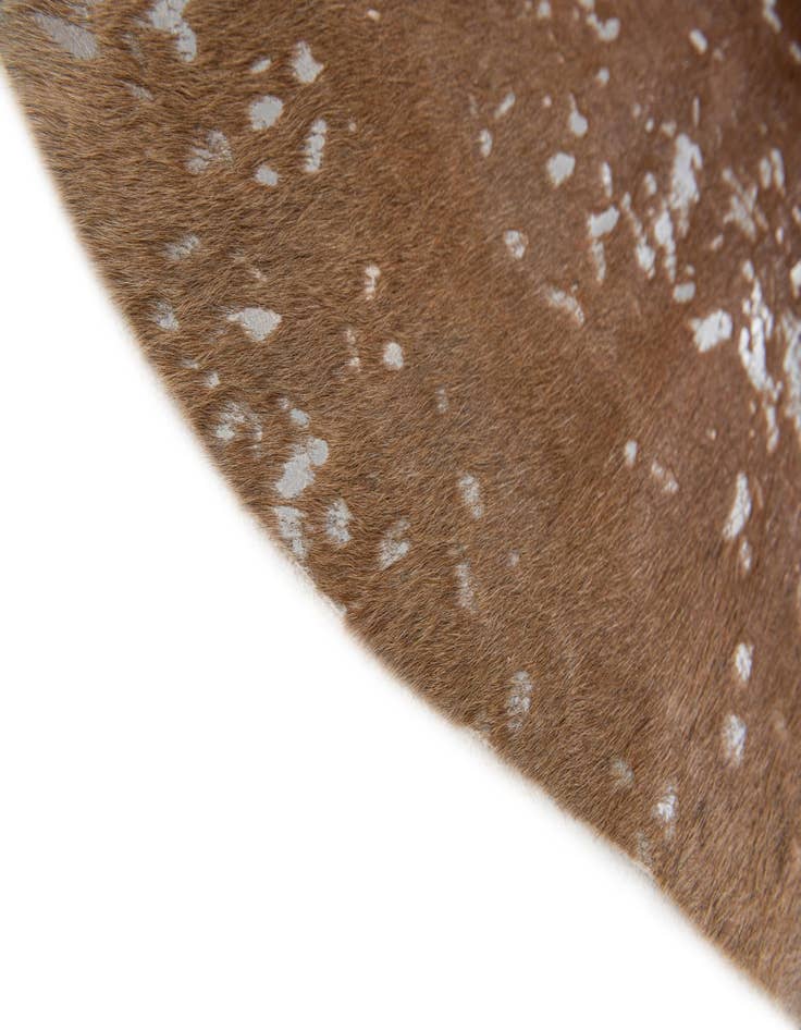 Detail image of  5' 9 x 6' 10 Cowhide Leather Freeform Rug