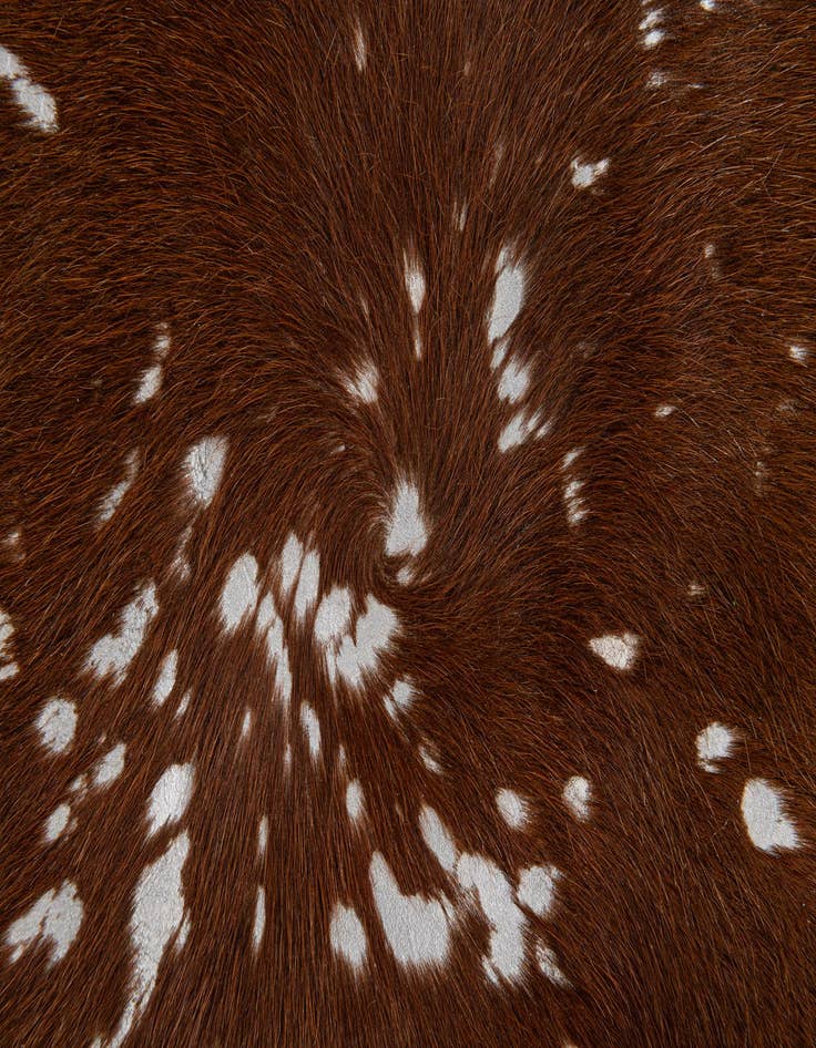 Detail image of  5' 9 x 6' 10 Cowhide Leather Freeform Rug