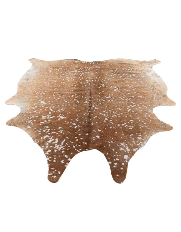 Detail image of  7' x 7' 3 Cowhide Leather Freeform Rug