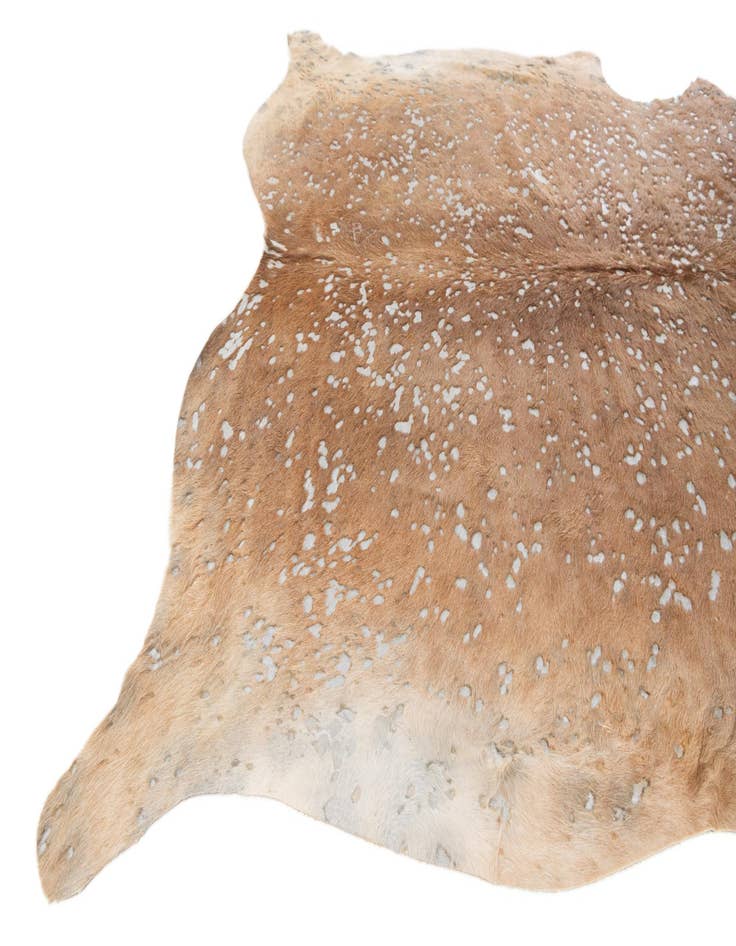 Detail image of  7' x 7' 3 Cowhide Leather Freeform Rug