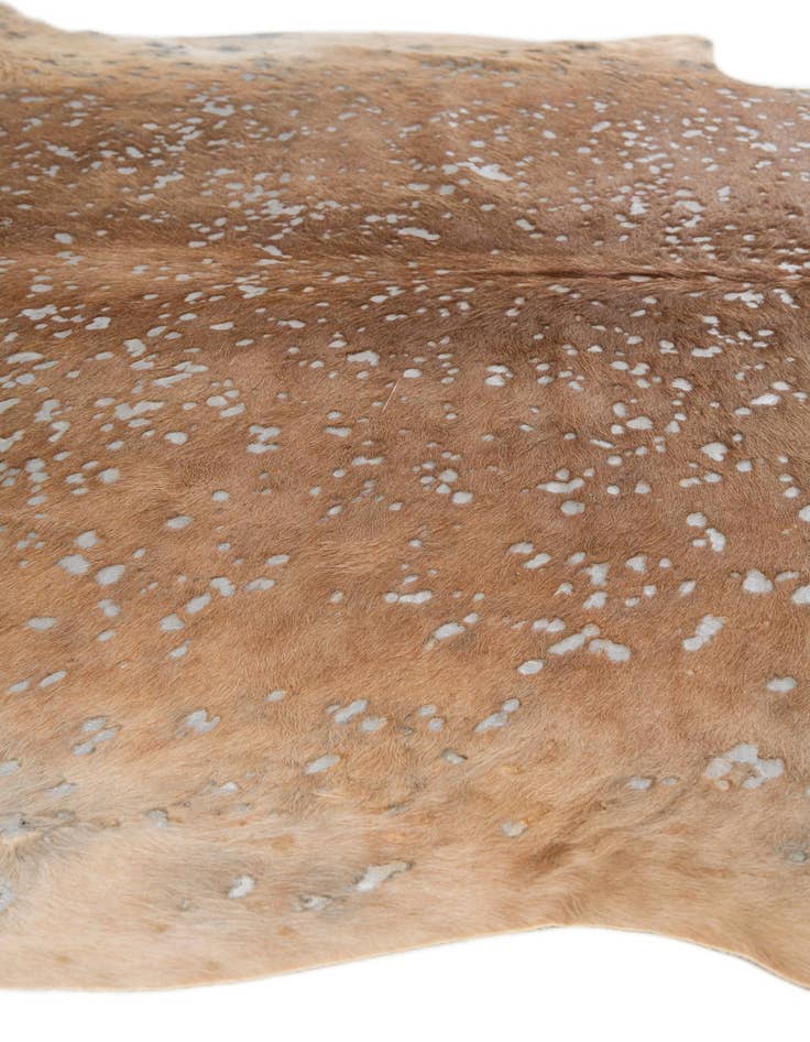 Detail image of  7' x 7' 3 Cowhide Leather Freeform Rug