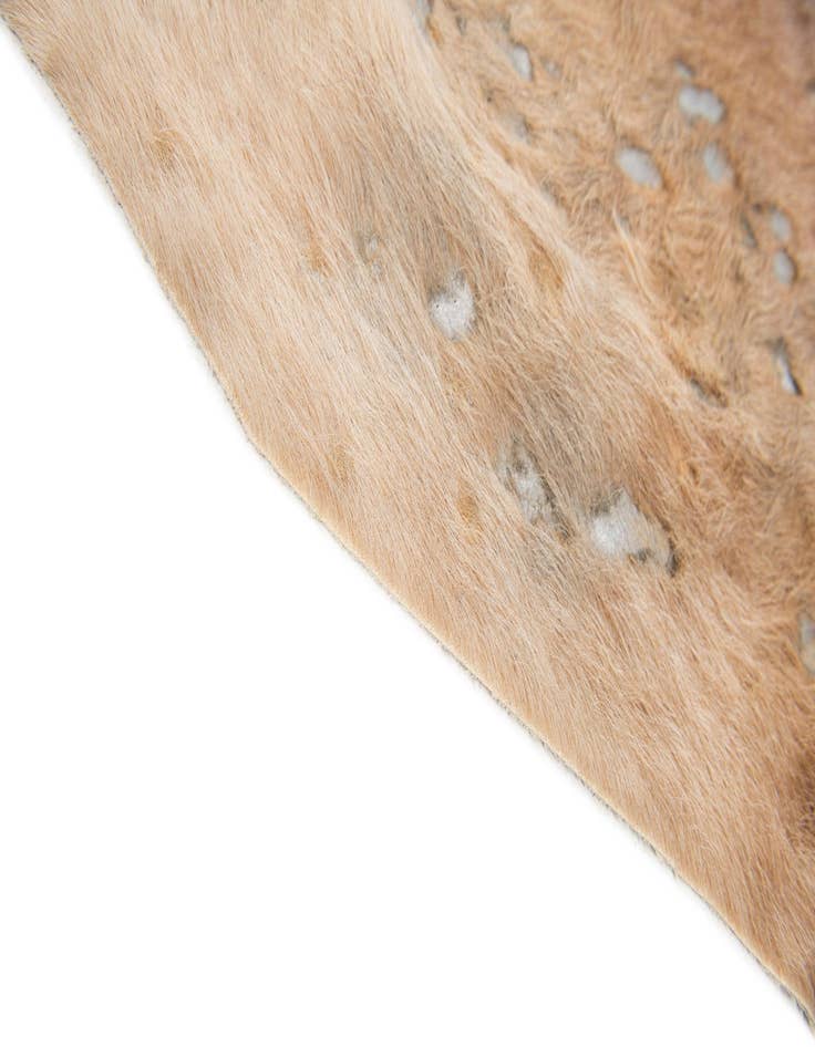 Detail image of  7' x 7' 3 Cowhide Leather Freeform Rug