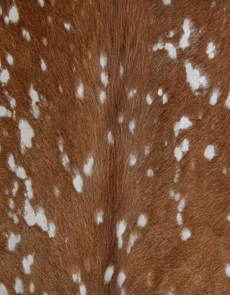 Detail image of  7' x 7' 3 Cowhide Leather Freeform Rug
