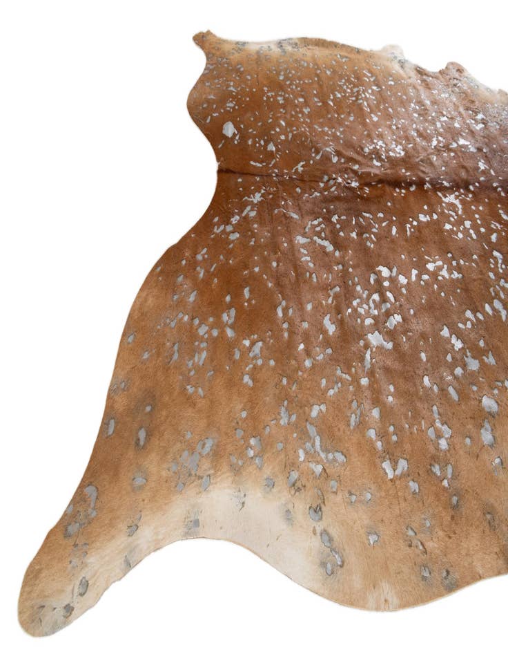 Detail image of  7' x 7' Cowhide Leather Freeform Rug