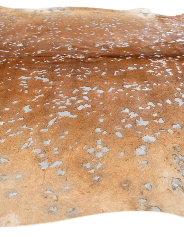 Detail image of  7' x 7' Cowhide Leather Freeform Rug