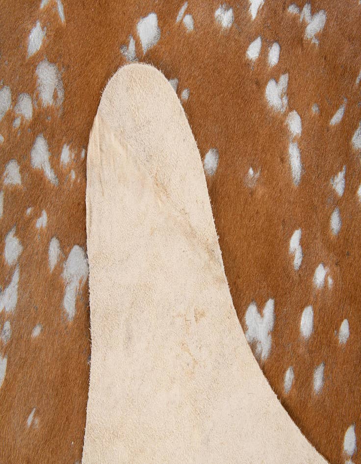 Detail image of  7' x 7' Cowhide Leather Freeform Rug
