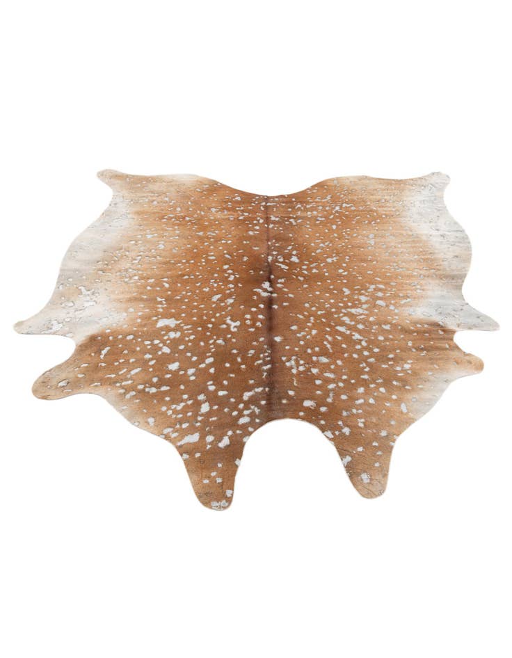 Detail image of  6' 5 x 6' 5 Cowhide Leather Freeform Rug