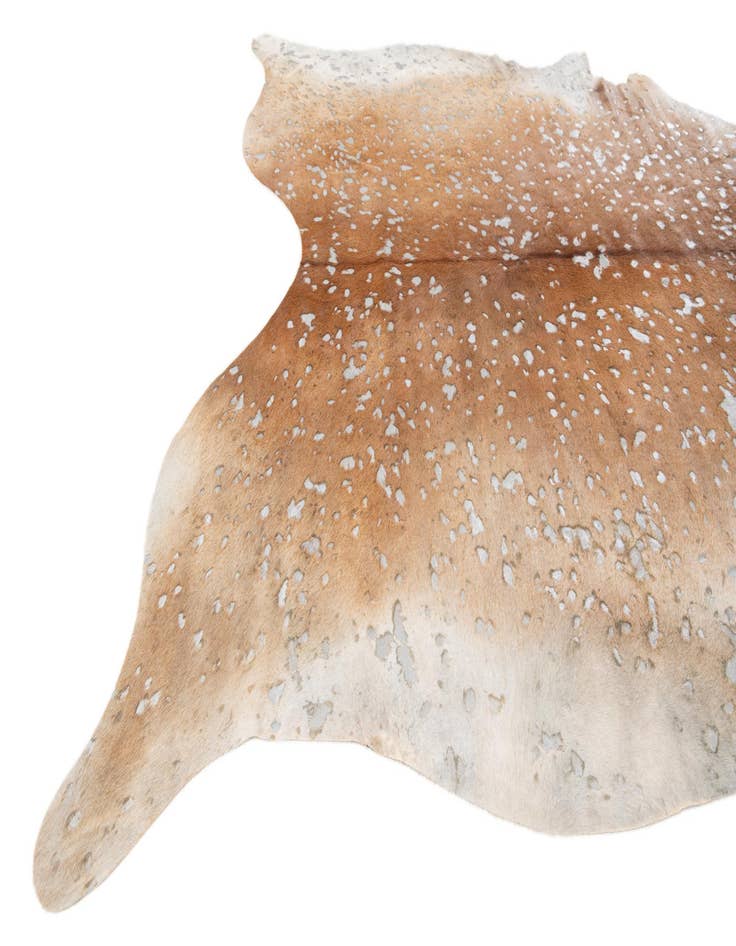 Detail image of  6' 5 x 6' 5 Cowhide Leather Freeform Rug