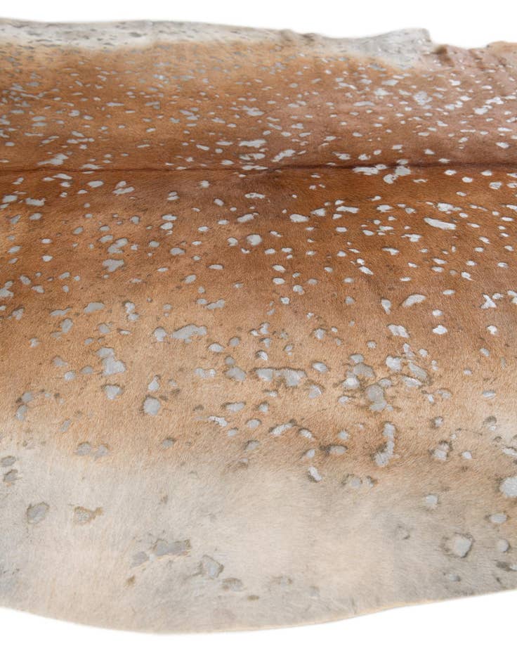 Detail image of  6' 5 x 6' 5 Cowhide Leather Freeform Rug