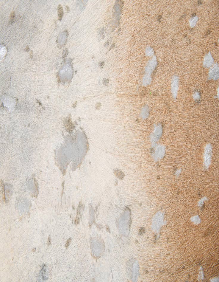 Detail image of  6' 5 x 6' 5 Cowhide Leather Freeform Rug