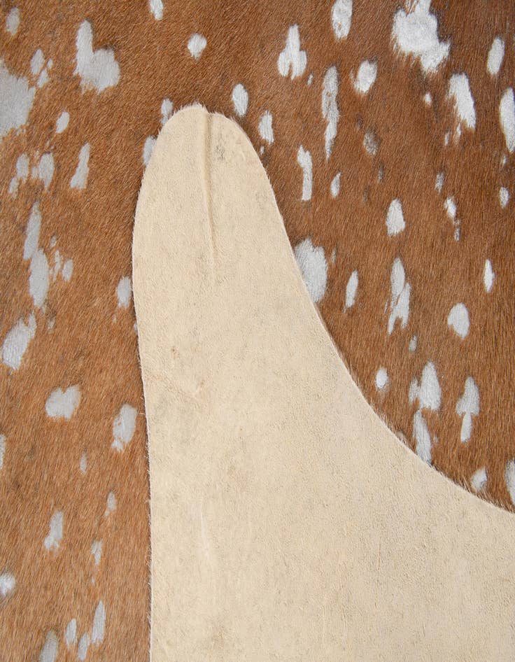 Detail image of  6' 5 x 6' 5 Cowhide Leather Freeform Rug