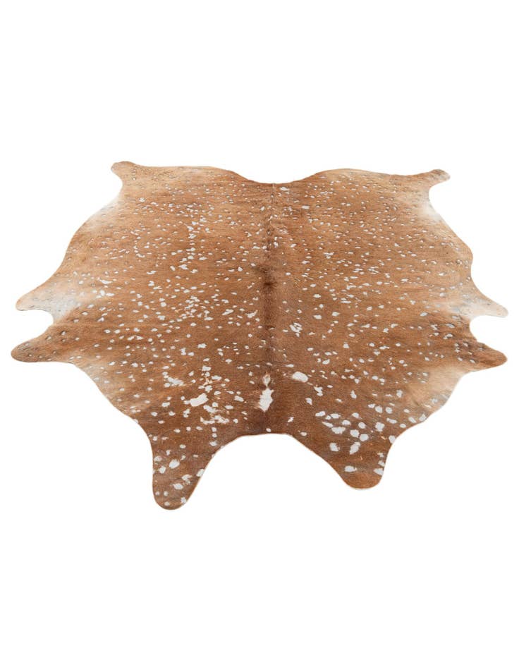 Detail image of  6' 8 x 7' Cowhide Leather Freeform Rug