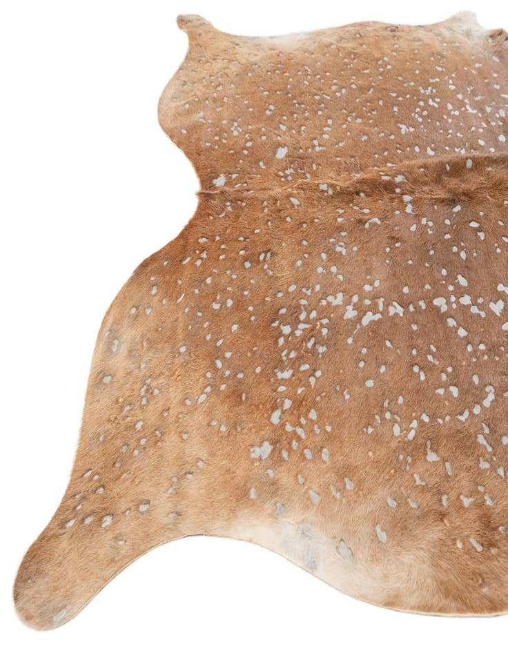 Detail image of  6' 8 x 7' Cowhide Leather Freeform Rug