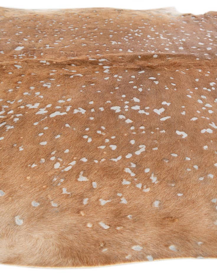 Detail image of  6' 8 x 7' Cowhide Leather Freeform Rug