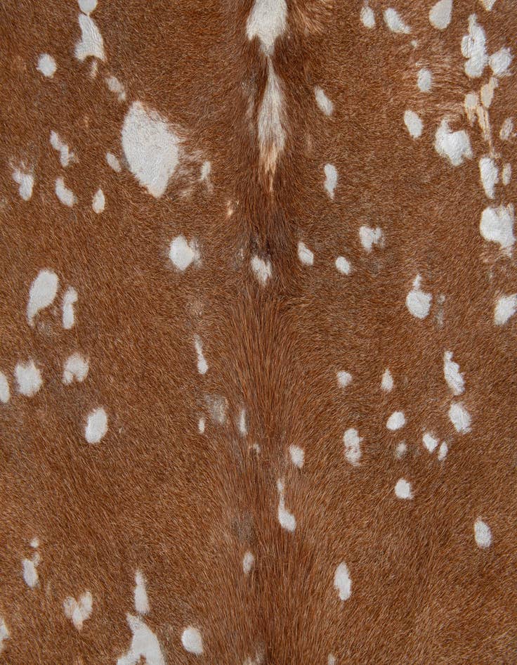 Detail image of  6' 8 x 7' Cowhide Leather Freeform Rug