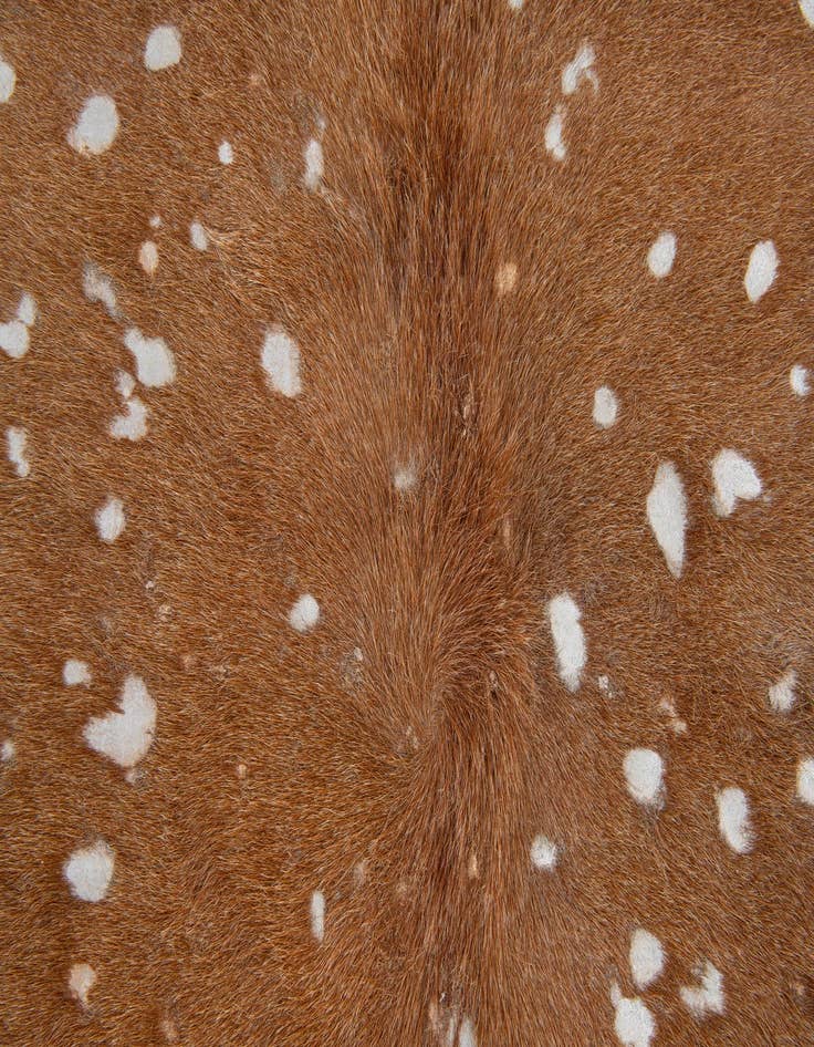 Detail image of  6' 8 x 7' Cowhide Leather Freeform Rug