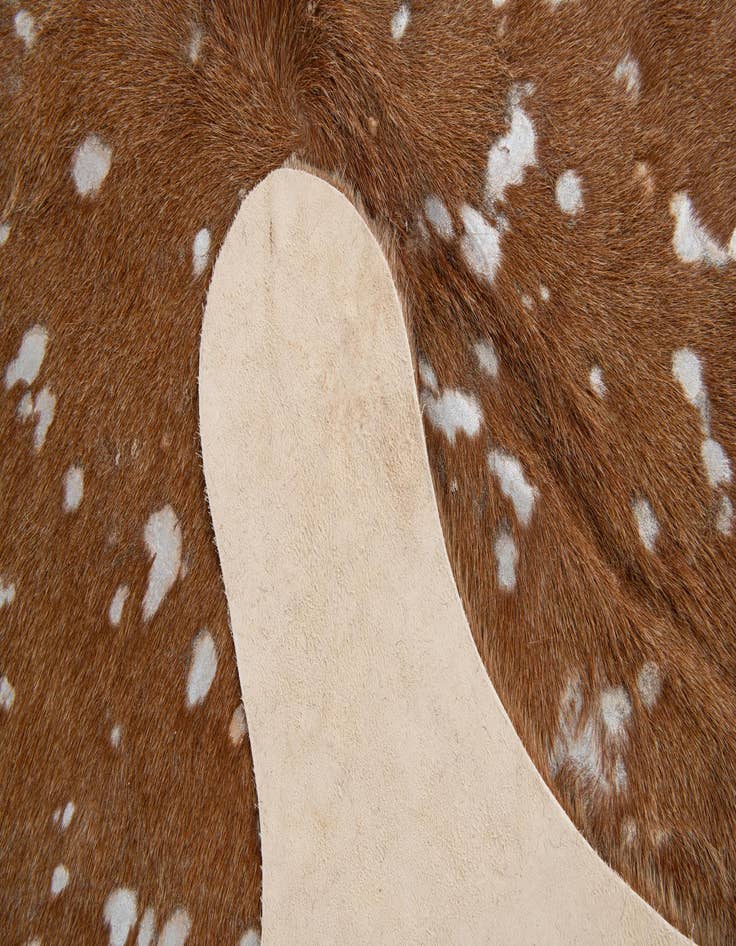 Detail image of  6' 8 x 7' Cowhide Leather Freeform Rug