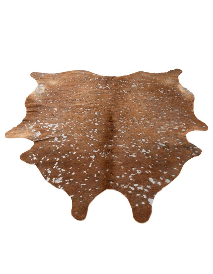 Detail image of  6' x 6' 6 Cowhide Leather Freeform Rug