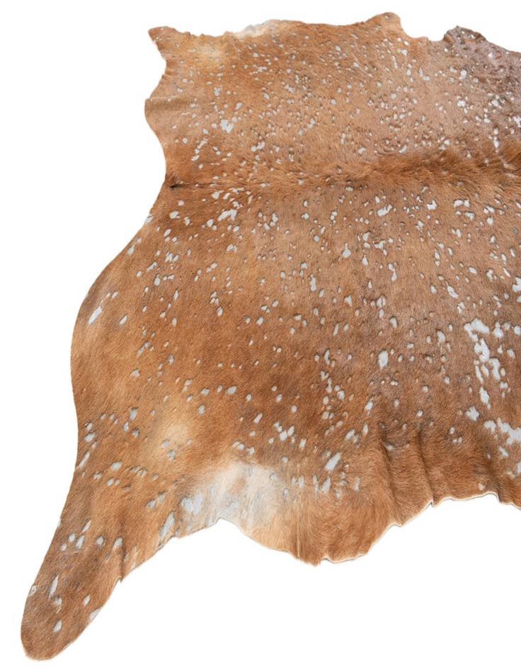 Detail image of  6' x 6' 6 Cowhide Leather Freeform Rug