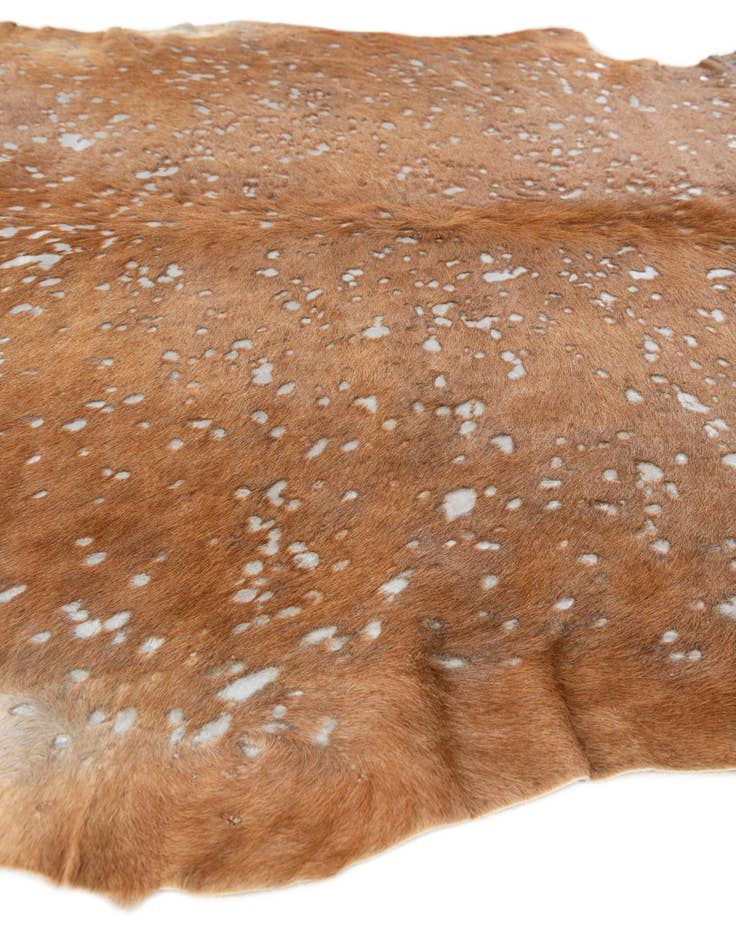 Detail image of  6' x 6' 6 Cowhide Leather Freeform Rug