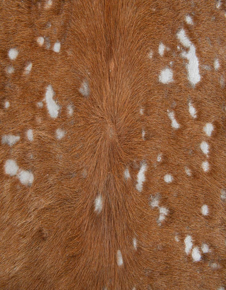 Detail image of  6' x 6' 6 Cowhide Leather Freeform Rug